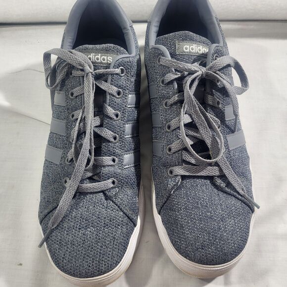 Adidas Mens Neo Cloudfoam Skate Shoes Gray Fabric Lace Up Round Toe 11M - Picture 1 of 8